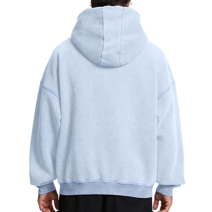 Sudadera con Capucha y Cierre de Cremallera para Hombre, Estilo Lavado Ácido, Corte Regular, Felpa, 100% Algodón, Transpirable, Secado Rápido, Servicio OEM - Product Image 4