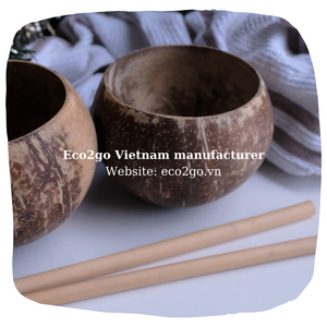 1 gobelet en coquille de noix de coco, pour boissons, coque avec Logo Laser gravé pour tenir les boissons fabriqué au Vietnam, vente en gros - Product Image 3