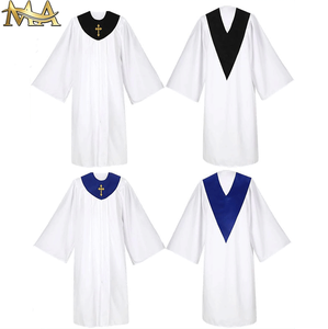 Traje de corista al por mayor, atuendo de coro para actuaciones, túnicas de coro bordadas con estola, vestimenta de iglesia - Product Image 1