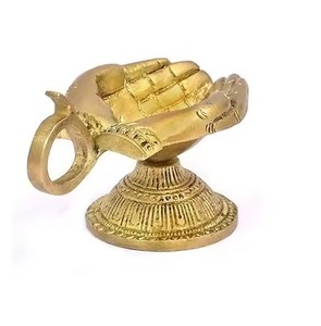 Lámpara de aceite Diya de latón dorado para la celebración de Diwali, decoración del templo, decoración tradicional india para el hogar, decoración del Festival Pooja - Product Image 1
