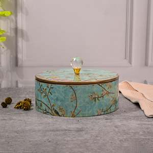 Exquisite Round Wooden <b>Storage</b> <b>Box</b> for Jewelry Organization - Product Image 1
