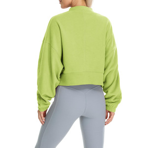 Jersey con estampado personalizado, ropa de calle, logotipo bordado, sudadera de cuello redondo, sudadera recortada de Yoga, gimnasio, entrenamiento, sudadera para mujer de punto - Product Image 4