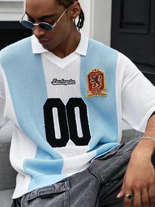 <span class=keywords><strong>Jersey</strong></span> Personalizado ODM para Hombre, Estilo Argentino, Rayas Azules y Blancas, Tejido Transpirable, Verano, Manga Corta, Talla Grande - Product Image 4