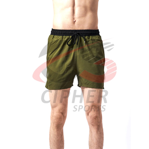 Pantalones cortos de malla para hombre baratos al por mayor de secado rápido de talla grande, pantalones cortos lisos para gimnasio, pantalones cortos de entrenamiento atlético con bolsillos para hombre - Product Image 5
