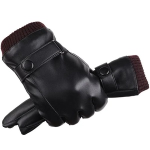 Guantes de invierno PU para pantalla táctil, Guantes Térmicos impermeables para ciclismo, guantes de cuero para exteriores, mitones para hombres y mujeres - Product Image 3