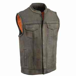 New Design 2024 Leather Biker <b>Vest</b> Motorcycle Motorbike <b>Vest</b> <b>for</b> <b>Men</b> Hot Sale Good Quality Leather <b>Vests</b> - Product Image 5