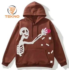 Vêtements d'extérieur unisexe Puff Printing hoodies Top Trend Anti Wrinkle Offre Spéciale de haute qualité pas cher prix Puff Printing sweats à capuche pour hommes - Product Image 1