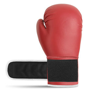 Gants de boxe de compétition en cuir véritable, rouge foncé, à lacets, avec logo personnalisé, pour la lutte, modèle Winning, vente chaude - Product Image 5