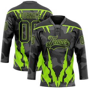 Jersey de Hockey sobre Hielo con Cordones de Diseño Moderno, Uniforme Personalizado 100% Poliéster Antibacteriano de Secado Rápido con Nombre de Equipo Personalizado - Product Image 3