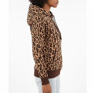 Hot Sale Breathable Women Leopard-print Hoodies In Low Price <b>Top</b> Trending Product Custom Printed Ladies Hoodies - Product Image 5
