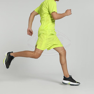 Shorts de sport décontractés pour hommes en tissu peigné uni, extensibles, confortables, séchage rapide pour la salle de sport et les activités sportives - Product Image 4