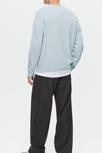 Pull en maille à col rond doux, respirant et chaud pour homme, de qualité supérieure, coupe moderne, poignets élastiques, pull pour homme - Product Image 3