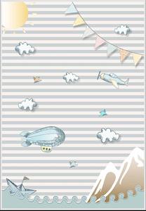 พรมทอแบบจั๊คการ์ดลายเรขาคณิต ผลิตด้วยเครื่องจักรของ Adiva สำหรับใช้ในบ้าน ซักได้ ขนสั้น บาง ไม่ลื่น ฐานยาง - Product Image 4