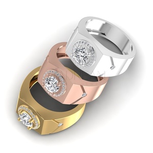 Bague pour homme personnalisée en argent sterling 925 avec diamants Moissanite taille brillant, solitaire rond pour les mariages - Product Image 6