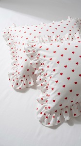 Funda de Almohada Decorativa de Algodón con Volantes en Forma de Corazón, 50x70 cm, Tejida, Moderna, con Cierre de Cremallera, Suave, Transpirable, Duradera y Personalizable - Product Image 4