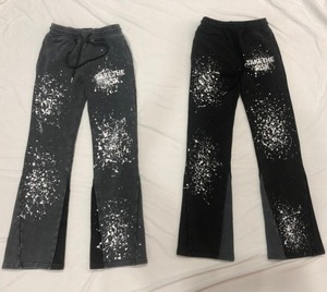 Pantalones Deportivos de Estilo Urbano con Logotipo Personalizado Bordado, Pantalones de Chándal Vintage de Hip Hop con Estampado de Salpicaduras para Hombre - Product Image 4