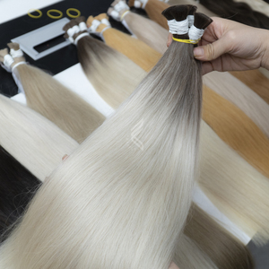 Paquetes de cabello virgen vietnamita crudo de alta calidad Ombre marrón claro Rubio recto europeo cabello suave y cómodo a granel - Product Image 2