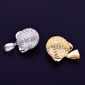 Nuevo colgante de Hip Hop con cara de Joker en joyería fina, Oro Sólido de 10kt y diamantes de corte redondo de moissanita helados - Product Image 5