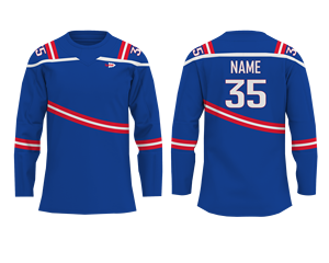 เสื้อฮอกกี้น้ำแข็งประสิทธิภาพสูง ระบายอากาศได้ดี แห้งเร็ว ออกแบบโลโก้ได้ตามต้องการ ผลิตตามแบบ OEM สำหรับผู้ใหญ่ ยูนิเซ็กซ์ โพลีเอสเตอร์ 100% รับผลิตตามสั่ง - Product Image 4