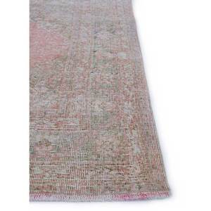Tapis en laine noués à la main vintage rose et violet Pae-797, motifs rectangulaires médaillon pour couloir, pour salon d'adolescents par Jaipur Rugs US - Product Image 4