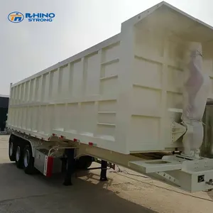 Diskon 3/4 as roda truk sampah Dump Truck Trailer berat hidrolik kontainer Tipper Semi Trailer untuk