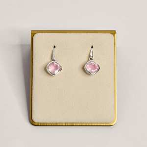 925 plata esterlina Natural cojín corte excelente cuarzo rosa piedra preciosa hecho a mano diseñador único pendiente colgante para mujer - Product Image 3