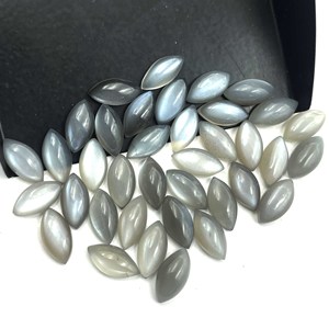 90 piezas IGI certificado Natural gris piedra lunar Marquesa cabujón 5X10 MM 100 CT lote de piedras preciosas sueltas - Product Image 3