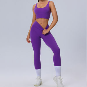 Ensemble de yoga pour femmes de haute qualité sans couture à prix raisonnable, vente chaude, en spandex et polyester, ensemble de yoga personnalisé pour femmes - Product Image 5