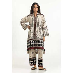 ชุดเซ็ต IUSTTS-2046 ลายพิมพ์ลำลอง แขนสามส่วน สำหรับฤดูใบไม้ผลิ/ฤดูร้อน - Product Image 2