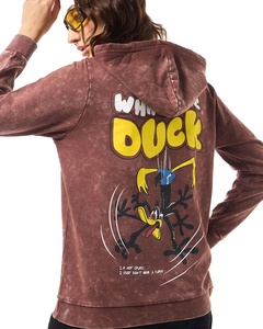 Sudadera de algodón grueso de felpa francesa para mujer, estilo vintage, lavado ácido, personalizable, cortavientos, oversize, cómoda, informal, para invierno - Product Image 1