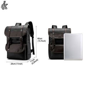 Popular Laptop Bag High Quality Computer Back Pack Durable Waterproof Men PU Leather Backpack - Product Image 3