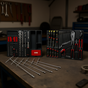 Surtido de Herramientas para Reparación de Automóviles Usag, 2 Cajones con 142 Piezas Juegos de Herramientas - Product Image 3