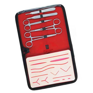 Kit de Práctica de Suturas Médicas, Juego de Herramientas de Sutura de Acero Inoxidable con Almohadilla de Piel de Simulación y Portaagujas para Entrenamiento Médico - Product Image 1