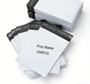 Bolsas de Envío Autoadhesivas Blancas Ecológicas Personalizadas de 60 Micras de Grosor, Rollo a Granel, Embalaje de Paquetería <span class=keywords><strong>Vinted</strong></span>, Bolsa de Polietileno Resistente - Product Image 5