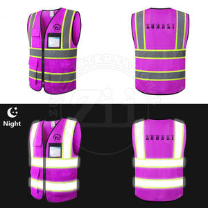 Chaleco de Seguridad Reflectante de Alta Visibilidad, Nuevo, con Logotipo, ANSI Clase 1, Impermeable, con Luz LED Intermitente, Transpirable, Ligero, Material Duradero - Product Image 4