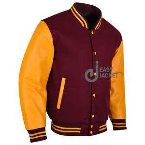 Chaqueta de cuero Varsity para hombre, nuevo diseño, estilo 2025, fabricante de ropa personalizada, chaquetas para hombre - Product Image 6