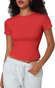 Camiseta Urbana para Mujer, Corte Ajustado, Fibra Transpirable, Sensación Suave, Flexibilidad Ligera, Caída Elegante, Borde Limpio, Silueta Moderna, Textura Veraniega y Transpirable - Product Image 4