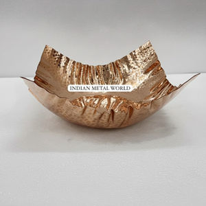 Plateau carré en cuivre martelé de haute qualité, bol à chocolat et plateau, plat de service en métal pour la maison, l'hôtel et le restaurant - Product Image 2