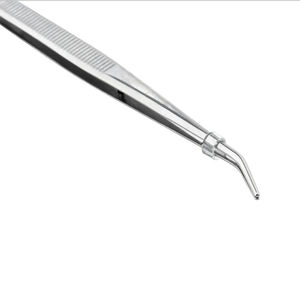 Pince à épiler professionnelle pour tissus de pansement pince à épiler dentaire coudée pince à épiler dentaire médicale en acier inoxydable allemand - Product Image 6