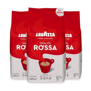 Lavazza qualita Rossa เมล็ดกาแฟ1กก. ขายส่งคุณภาพเยี่ยมเนื้ออิตาเลี่ยนอบร้อนกลิ่นหอมสดชื่นสำหรับร้านกาแฟ - Product Image 1