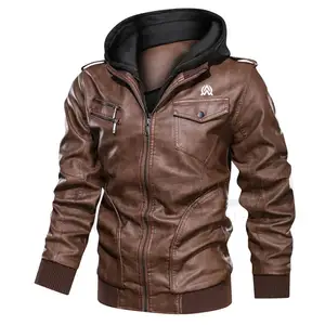 नवीनतम फैशन डिजाइन के लिए Mens क्लासिक बाइकर जैकेट मोटरसाइकिल लेदर जैकेट पुरुषों की स्लिम फिट चमड़े के कोट