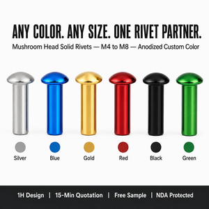 Rivet de bateau à tête en forme de champignon personnalisé, en acier inoxydable, M4 M6 M8, tête en dôme, tête en forme de champignon, <span class=keywords><strong>rivets</strong></span> solides en acier inoxydable - Product Image 4
