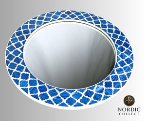 Miroir mural de mariage en verre industriel moderne fait main de luxe avec incrustations de os, fabriqué en Inde au prix d'usine - Product Image 6