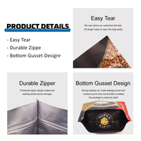 Sachet Doypack Personnalisé pour Café avec Fermeture Zip Refermable, en Feuille d'Aluminium Anti-Odeur, Vente Directe Usine