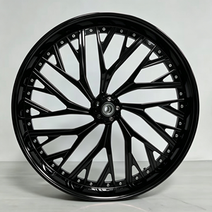 Juego de <span class=keywords><strong>3</strong></span> Ruedas Forjadas para Motocicleta Sera, Color Rojo Dorado/Negro, Diseño Multirradio, para <span class=keywords><strong>Harley</strong></span> Davidson Personalizado, 18-32 Pulgadas, OEM ODM - Product Image 3