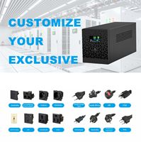 Alimentation sans interruption (ASI) interactive en ligne fiable 1200VA avec batterie intégrée pour ordinateur de bureau, affichage LED, USB et Wi-Fi