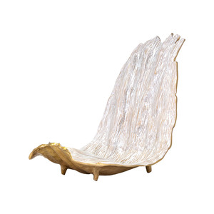 Vendeur chaud métal traîneau corail décoratif bol et plat moderne nouveau concepteur bol pour la maison hôtel Restaurant vaisselle bol et plat - Product Image 1