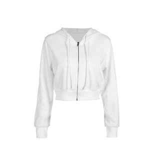 Sweat-shirt à capuche simple et à col rond patchwork pour femmes personnalisé Nouveau style tendance - Product Image 3