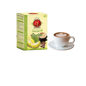 Hucafood Vietnam's Premium 4 en 1 Caja de café instantáneo Cappuccino Durian & Vietnamita con sabor a crema y sabor a azúcar - Product Image 4