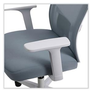 Alera ALEWS42B77 Chaise de travail ergonomique 17,32 à 21,1 pouces. Supports de dossier en maille bleu Seafoam pour siège, capacité de 275 lb, confortables et pratiques - Product Image 4